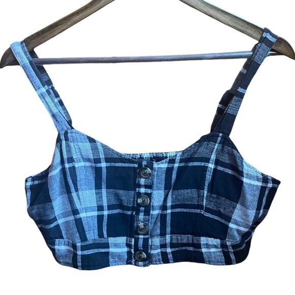 American Eagle Plaid Crop Top - Picture 1 of 5